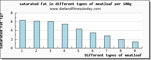 meatloaf saturated fat per 100g